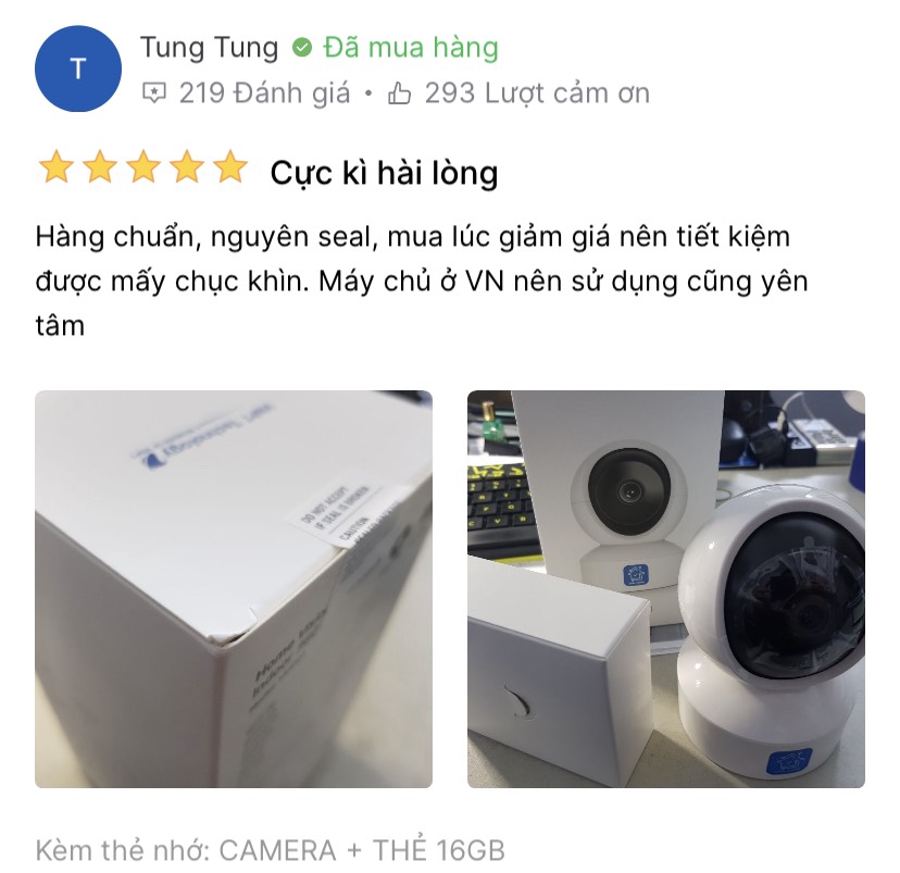 Camera IP Wifi VNPT Technology ONE HOME  Home Vision HVIP01 xoay 360 quan sát rõ ngày và đêm hàng chính hãng