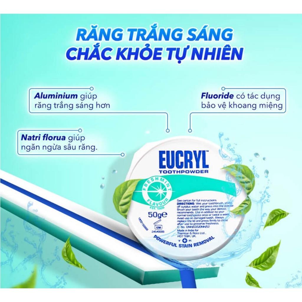 Kem Đánh Răng Eucryl Bạc Hà Tẩy Trắng Răng 62g