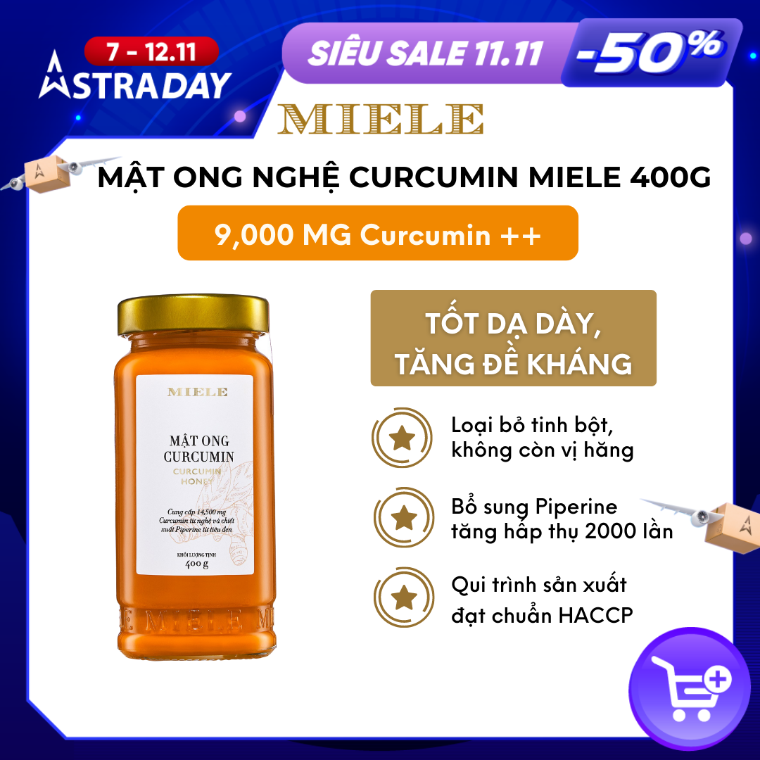 Mật Ong Nghệ Curcumin Miele 400g