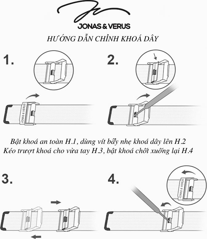 Đồng hồ đeo tay Nam hiệu JONAS & VERUS Y01646-Q3.GGWBG, Máy Pin , Kính Sapphire, Dây Lưới thép không gỉ 316L