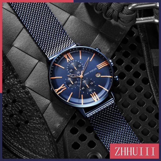 Đồng Hồ Quartz 3 Sub-dial Chất Liệu Thép Không Gỉ Chống Thấm Nước