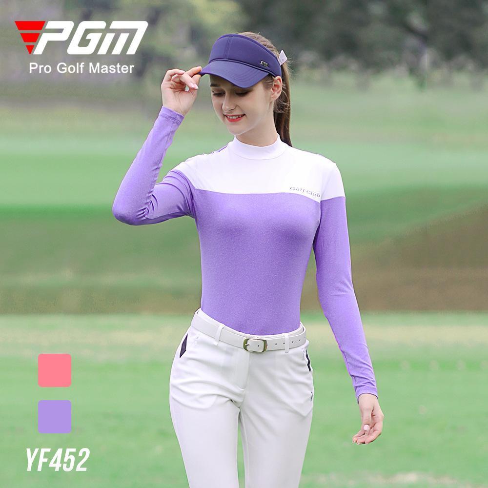 Áo dài tay nữ chơi golf - Chất liệu polyester kết hợp spandex cao cấp PGM - YF452