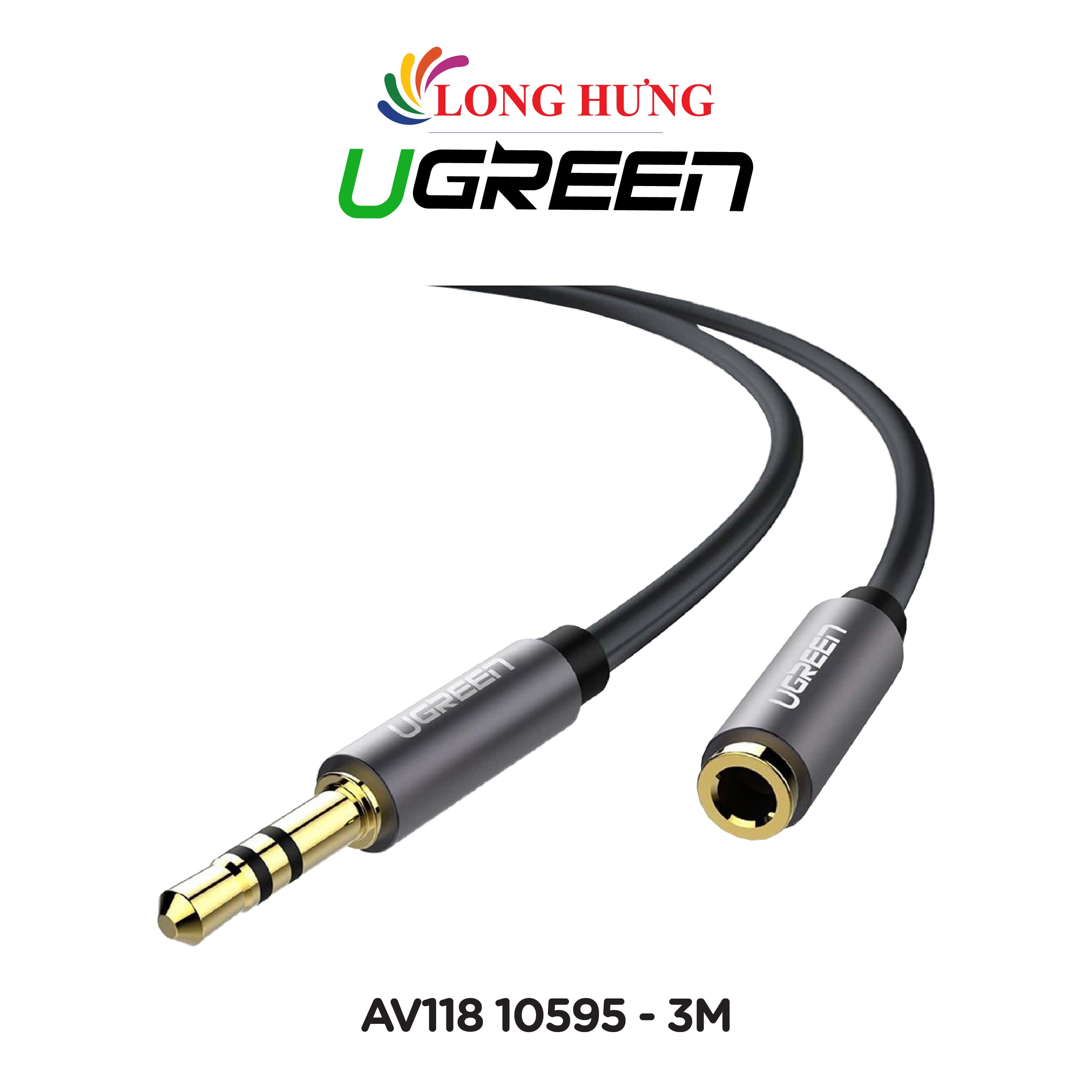 Cáp AV nối dài 3.5mm dây trơn Ugreen Extension Cable AV118 - Hàng chính hãng