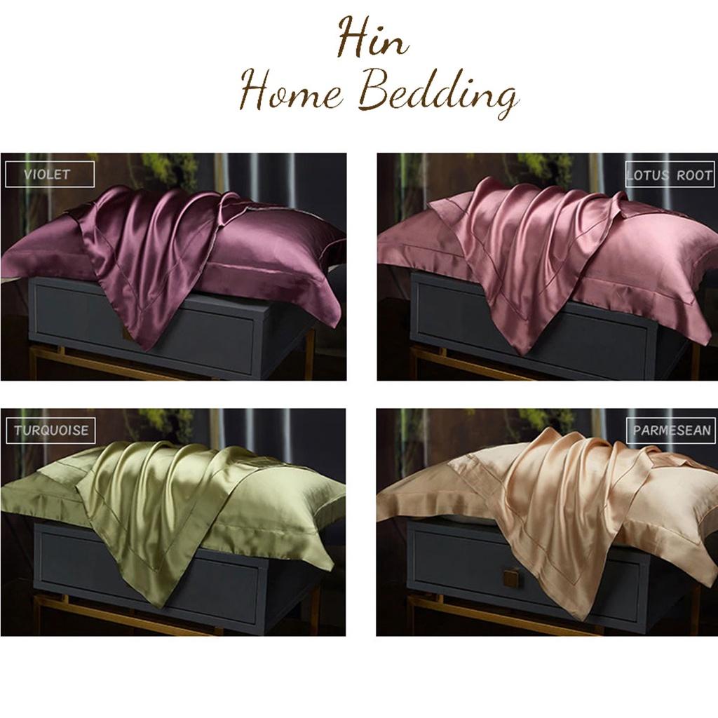 Vỏ Áo Gối Nằm Lụa 50x70cm Hin Home Bedding Mẫu 1