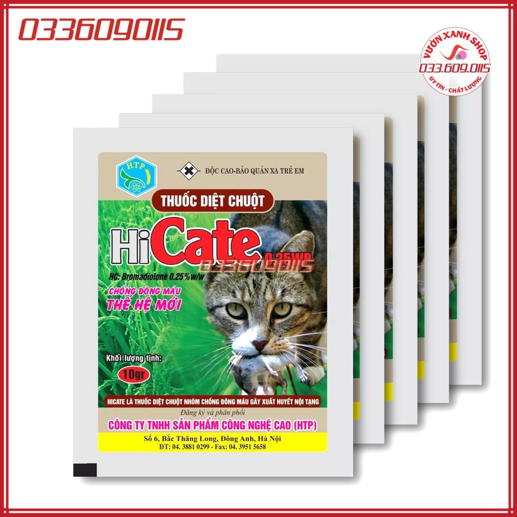 Set 5 túi 10g chế phẩm diệt chuột hiCate trừ mọi loại chuột hiệu quả cao, thân thiện môi trường