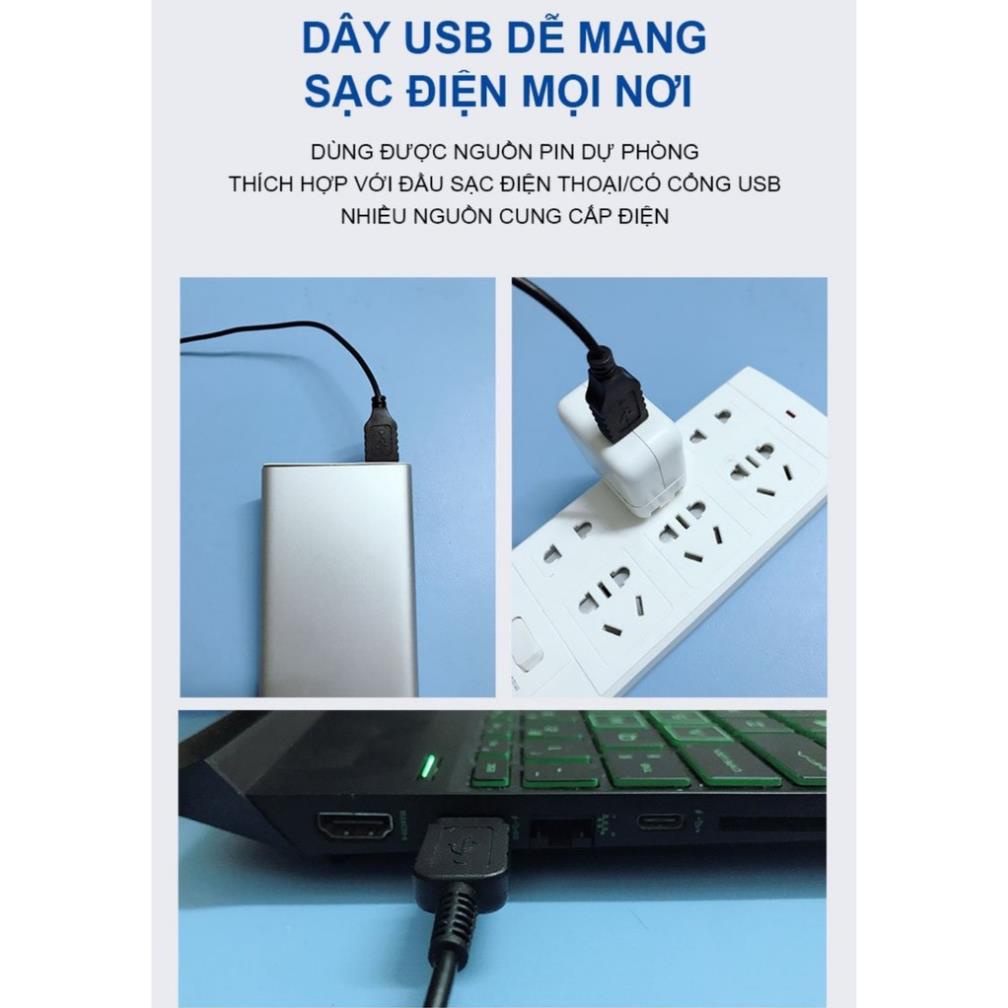 Quạt sạc tích điện TS9172, đường kính 30cm, pin 6000mAh sử dụng, thời gian sử dụng từ 3h – 5h - Hàng chính hãng