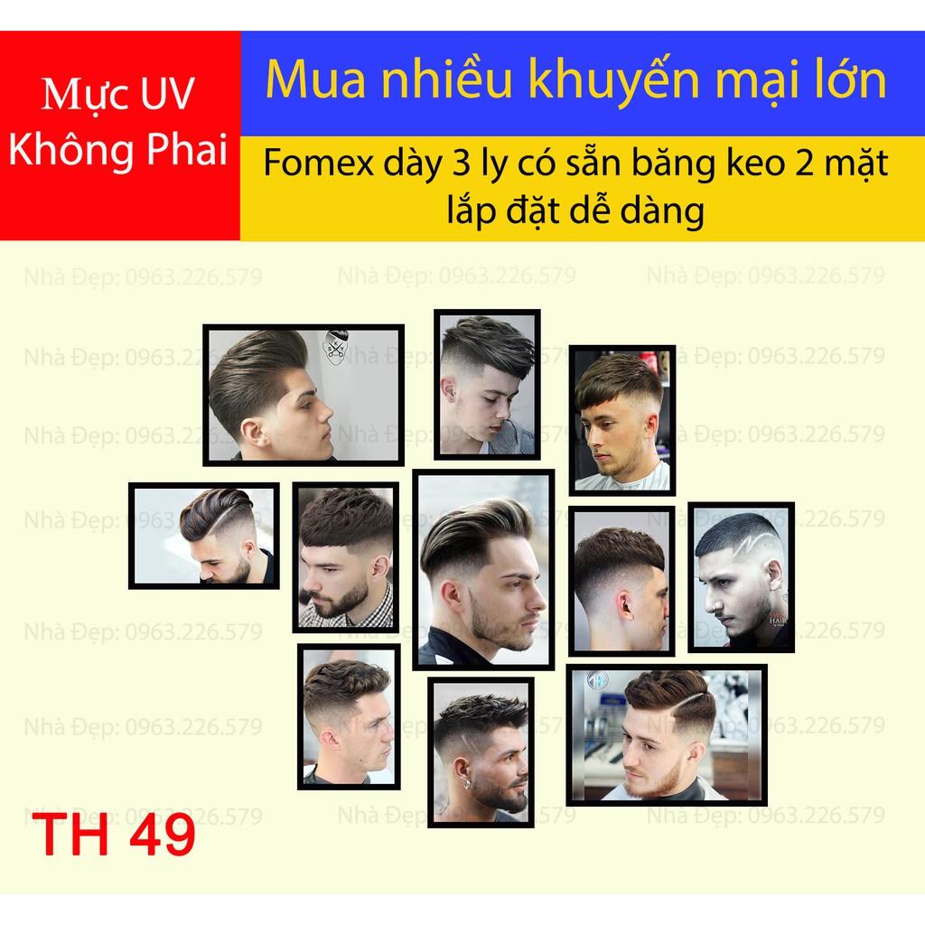 Bộ tranh FOMEX dán tường tiệm cắt tóc nam. Mã TH49