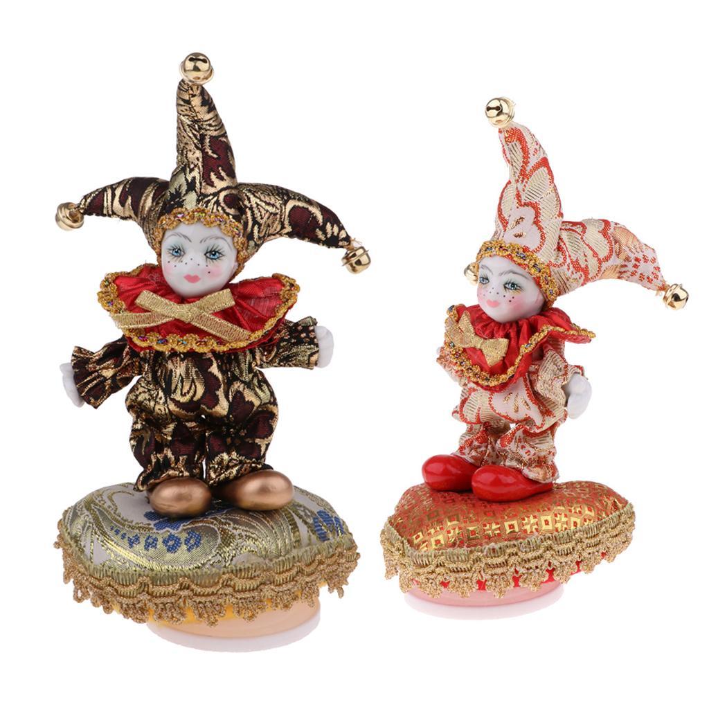 16cm Triangel Dolls European Style Italian Porcelain Doll Model with Colorful Clothes for Valentines Gift Collections