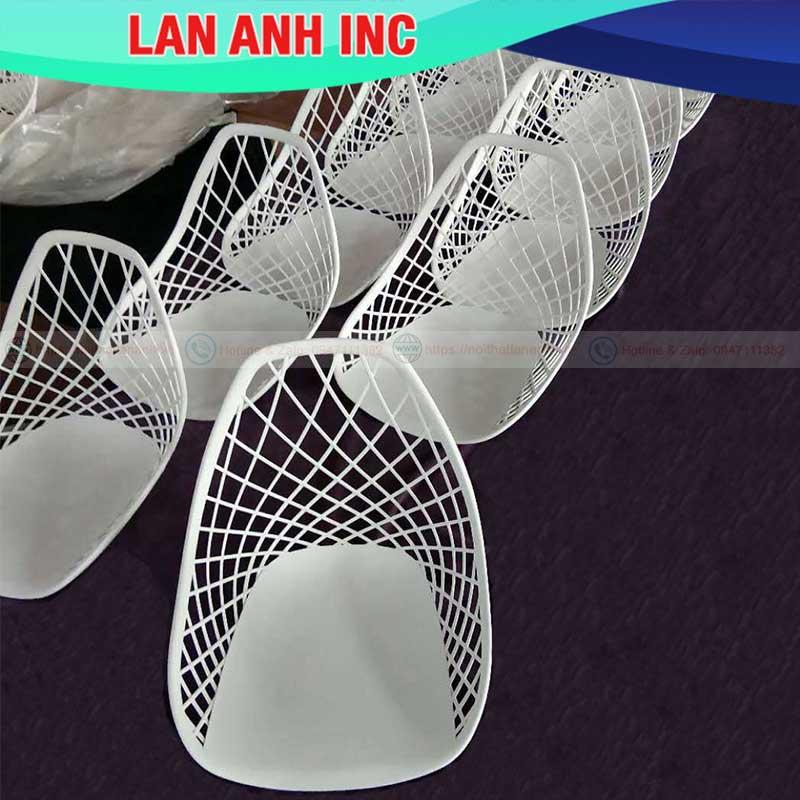 Ghế nhựa cafe văn phòng bàn ăn cao chân sắt sơn tĩnh điện đẹp hiện đại LAE4012