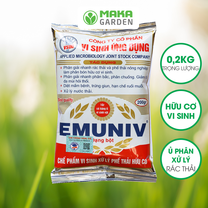 Chế phẩm vi sinh xử lý phế thải hữu cơ Emuniv
