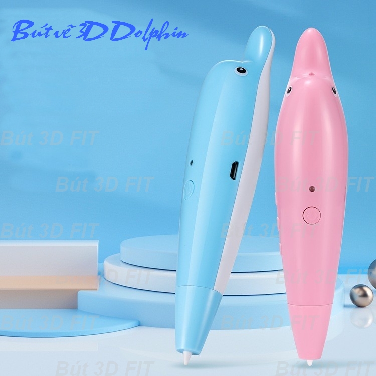 Bút vẽ 3D Dolphin nhiệt độ thấp, an toàn cho bé