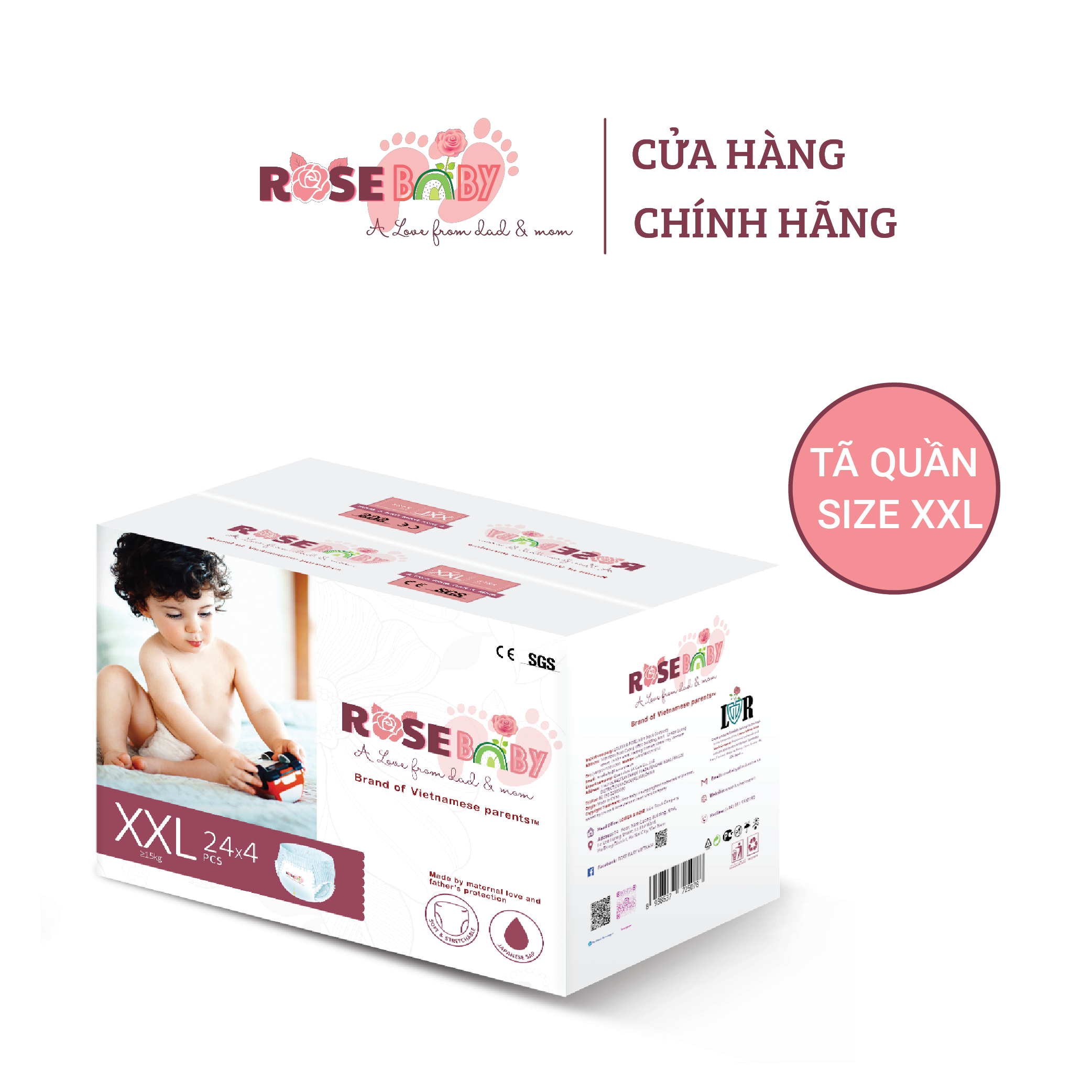 THÙNG BỈM QUẦN ROSEBABY size XXL