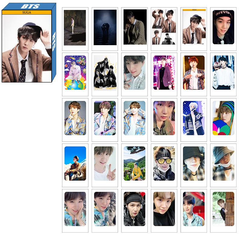 Lomo card BTS Suga bộ thẻ ảnh BTS Map of the soul 7