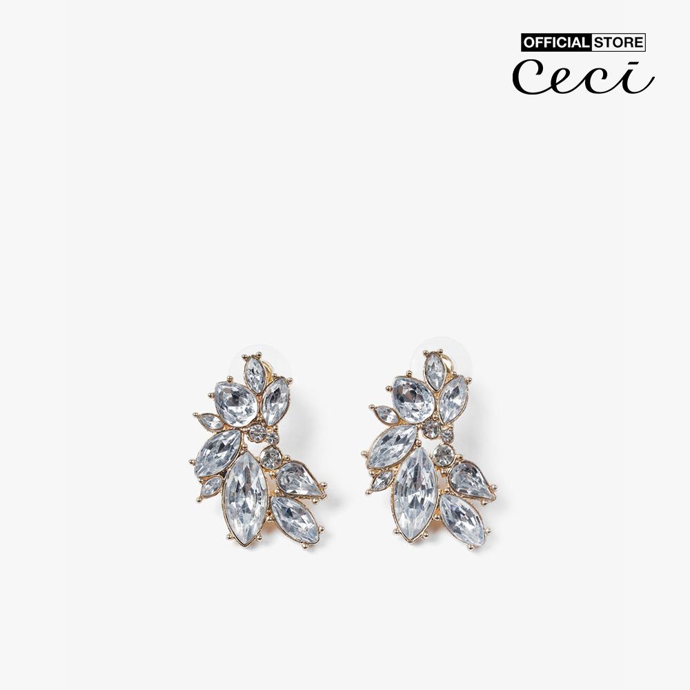 CECI - Khuyên tai nữ xỏ lỗ thiết kế đá lớn lấp lánh CC1-09000135-27