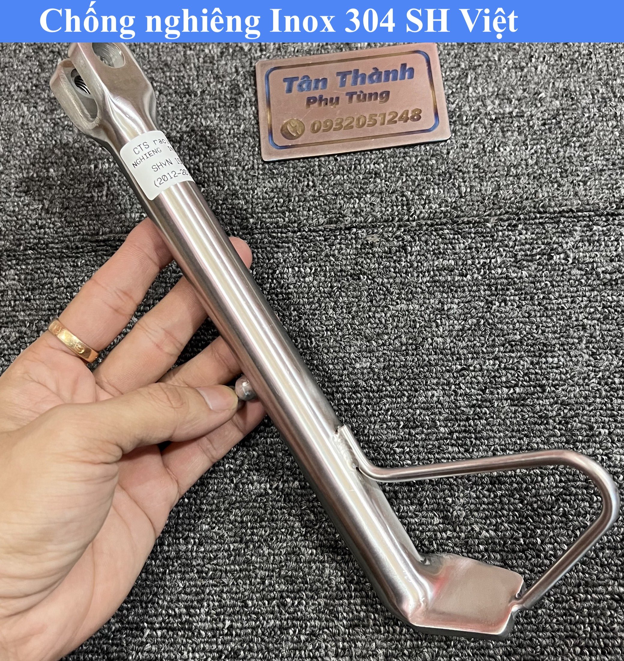 Chân chống nghiêng Inox 304 dành cho SH Việt 2017-2022