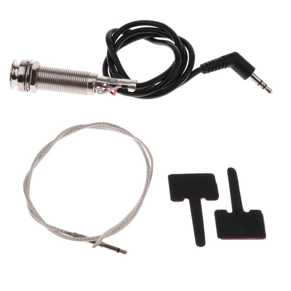 Soundhole Preamp End Pin Pickup Set w/ Volume Control for Guitar