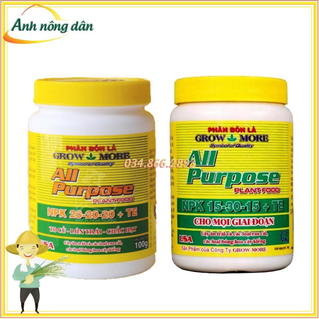 All Purpose - Phân bón lá từ grow more bổ sung vi lượng thiết yếu cho cây - Anh nông dân chính hiệu