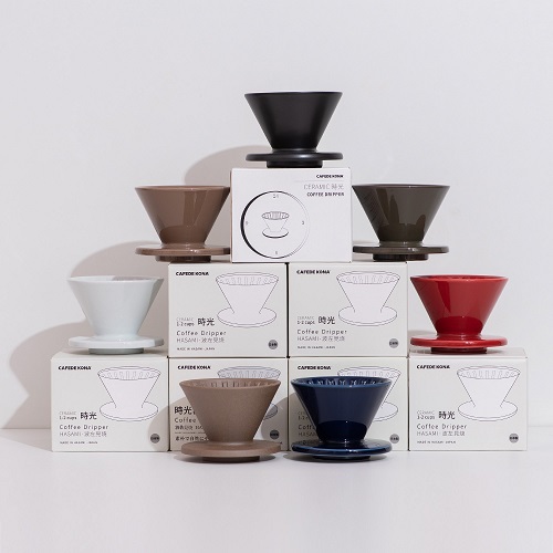 Phễu Pour over V60 01 sứ Hasami Nhật Bản CAFE DE KONA