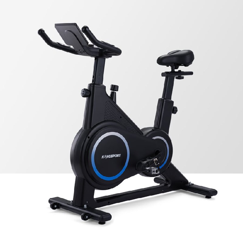 Xe đạp tập KINGSPORT Enjoy E-02 bánh đà 6kg, kháng lực từ tính êm ái, tích hợp đồng hồ đo lường chỉ số, cân nặng phù hợp dưới 80-85kg