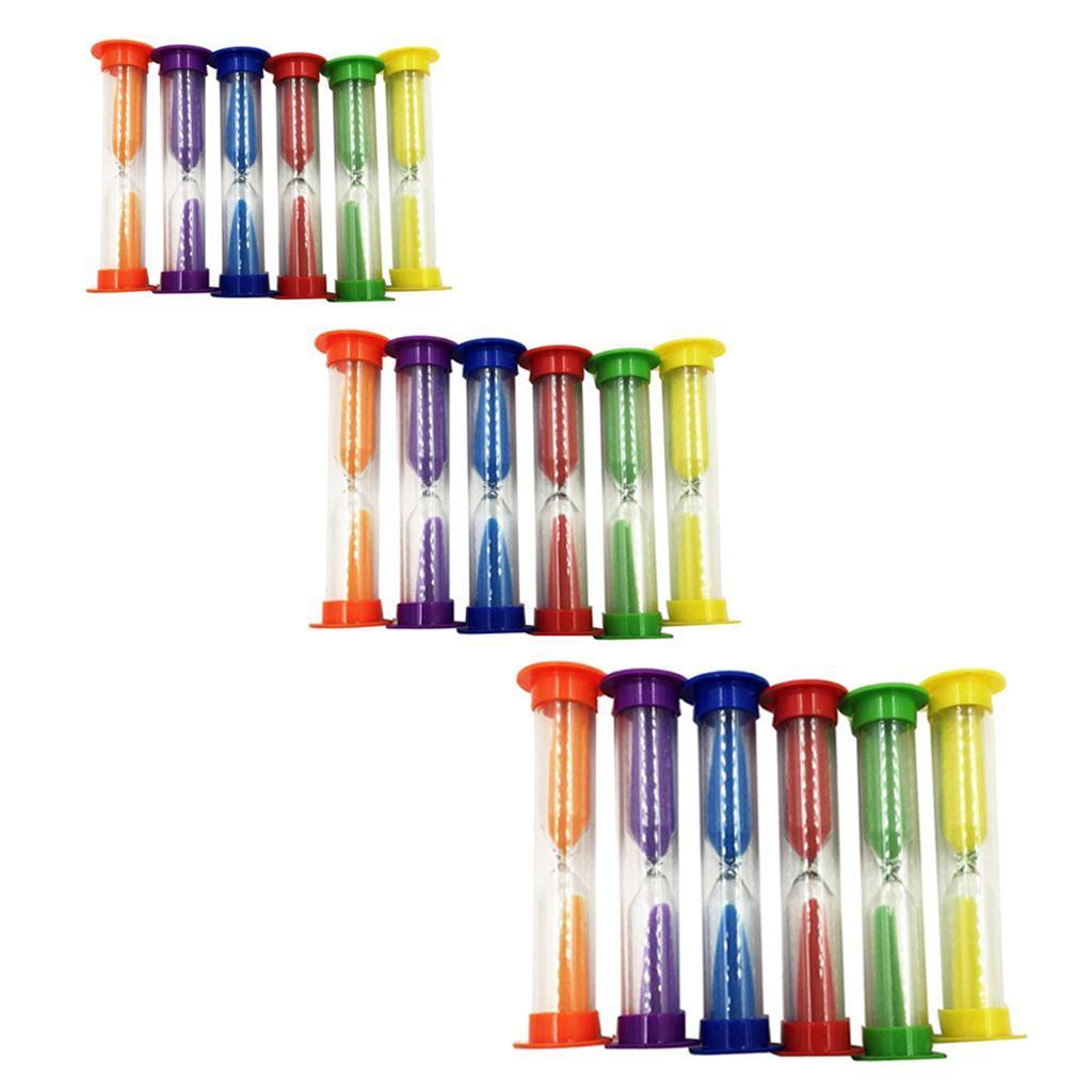 6pcs Kitchen Cooking Baking Sand Timer Set Reading Hourglass