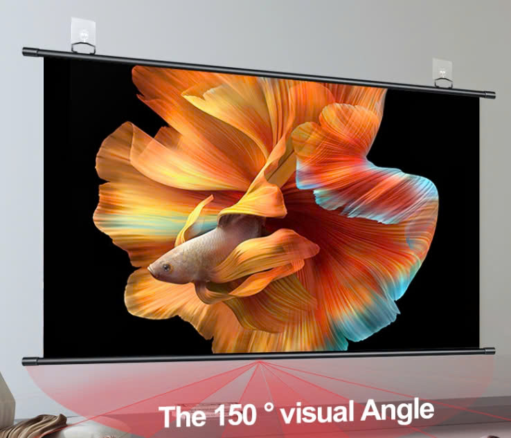 Màn máy chiếu 100inch đủ tỉ lệ Treo tường/ Di động hiệu Apollo - Hàng nhập khẩu