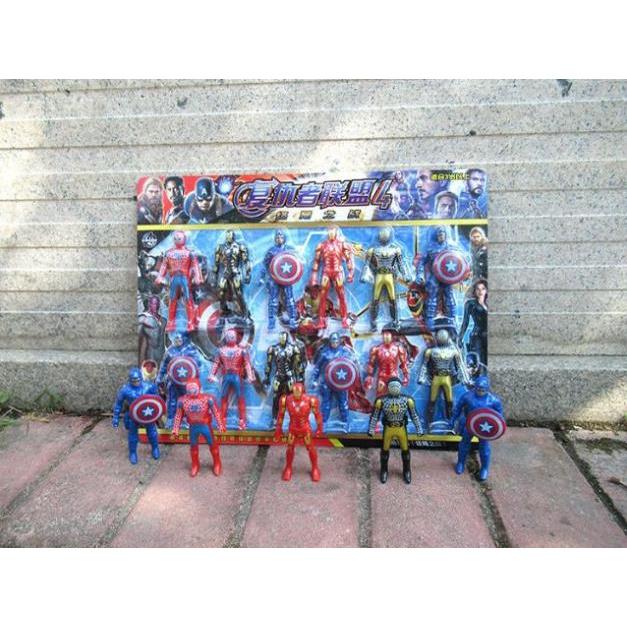 Vỉ đồ chơi 12 siêu anh hùng Avenger - mô hình siêu nhân - hình siêu nhân