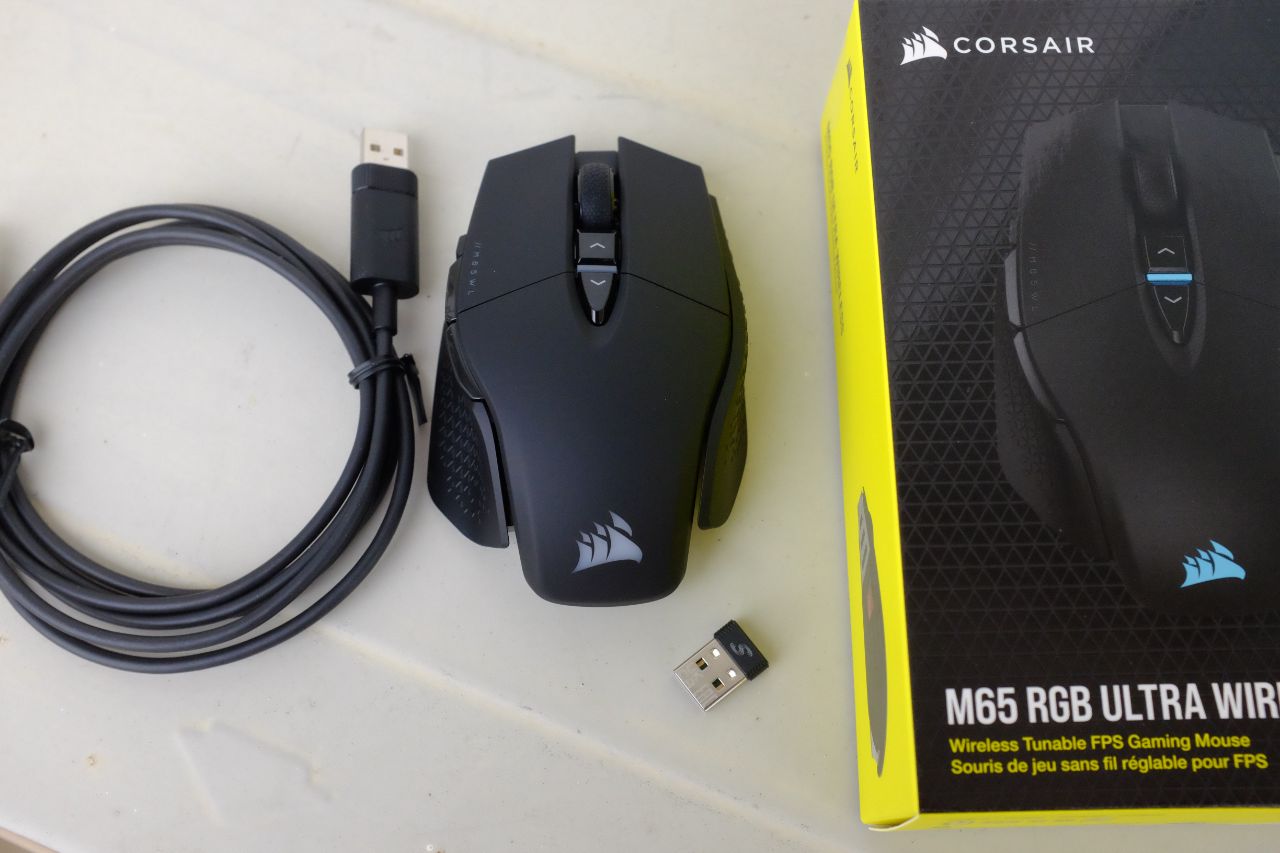 Chuột không dây Corsair M65 RGB ULTRA Black (Hàng chính hãng)