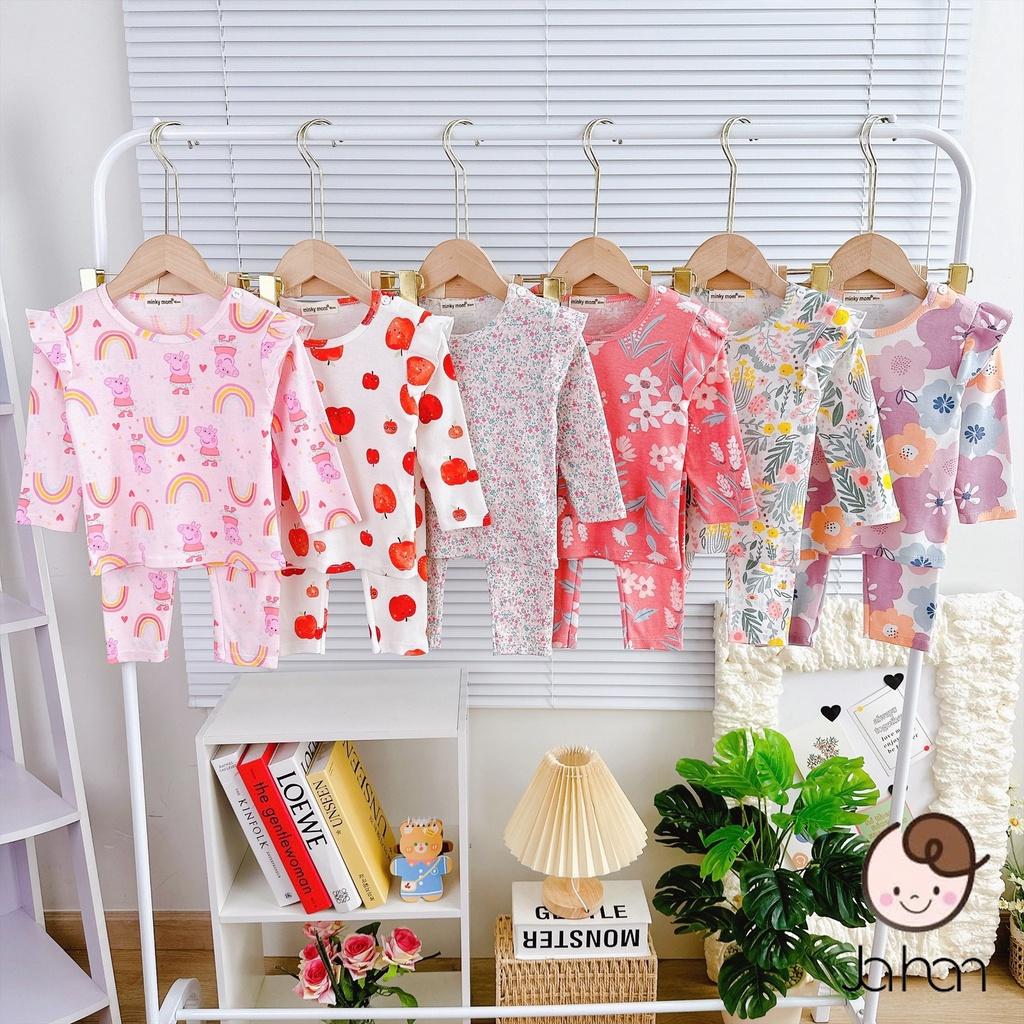 Bộ dài tay cánh tiên quần dài Bozip MINKY MOM siêu mềm mịn mát cho bé gái từ 8-27kg - HÀNG LOẠI 1