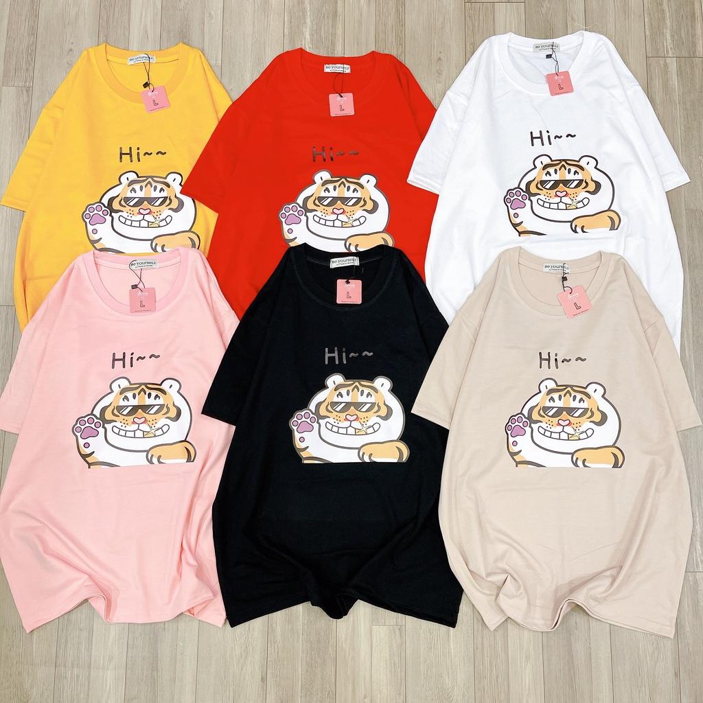 Áo Thun Tay Ngắn Unisex Đủ Size M L XL - CỌP HI ĐEO KÍNH RĂNG KIM CƯƠNG