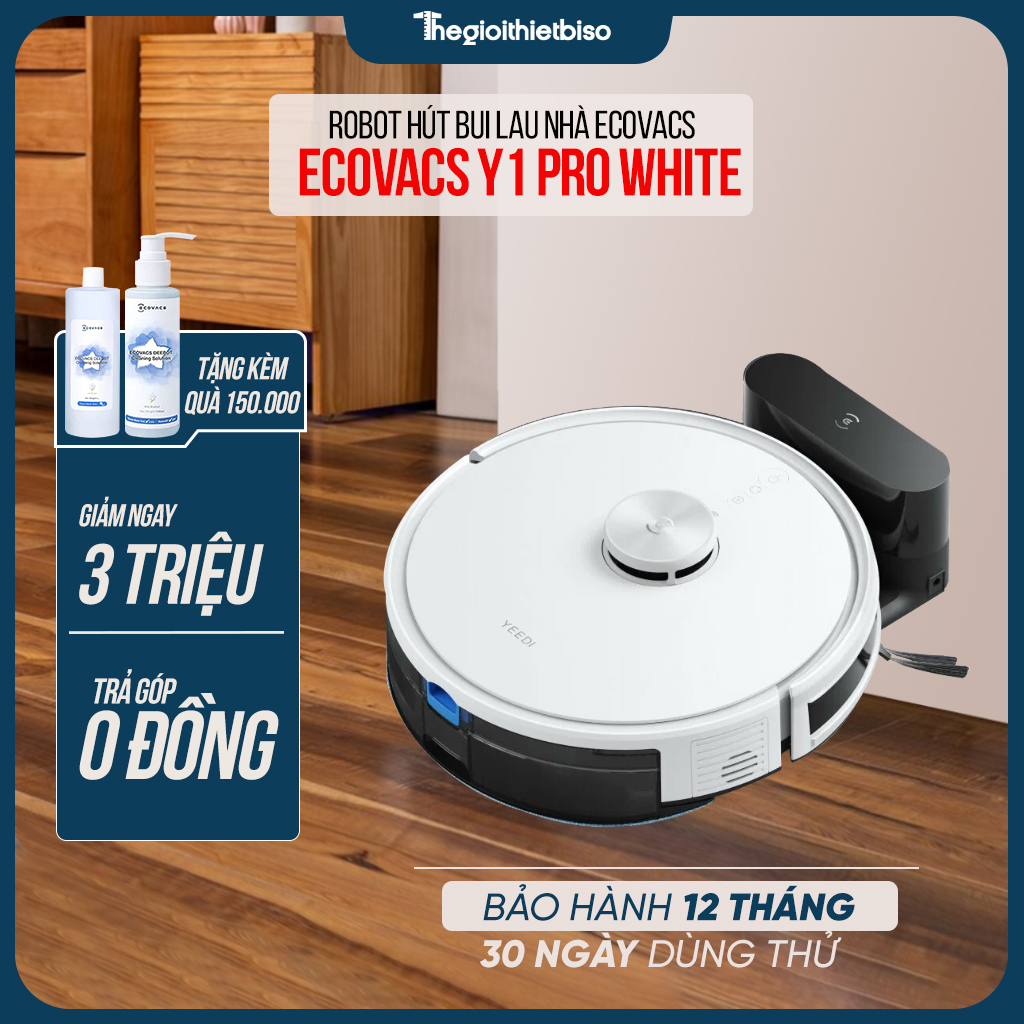 [GIÁ TẠI KHO] - Robot hút bụi lau nhà Ecovacs Deebot YEEDI 1 Pro (Deebot Y1 Pro) - Màu trắng 2025 - Hàng chính hãng Ecovacs