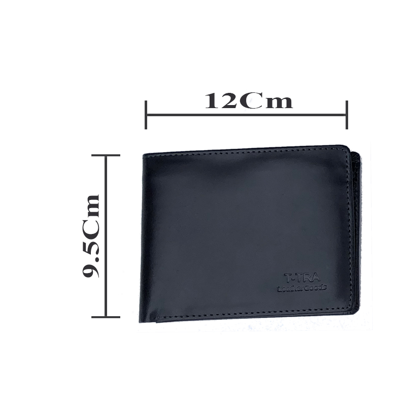 Ví Nam Ngang T&Tra V03 Xanh, Chất Liệu Da Bò Cao Cấp, Nhiều Ngăn