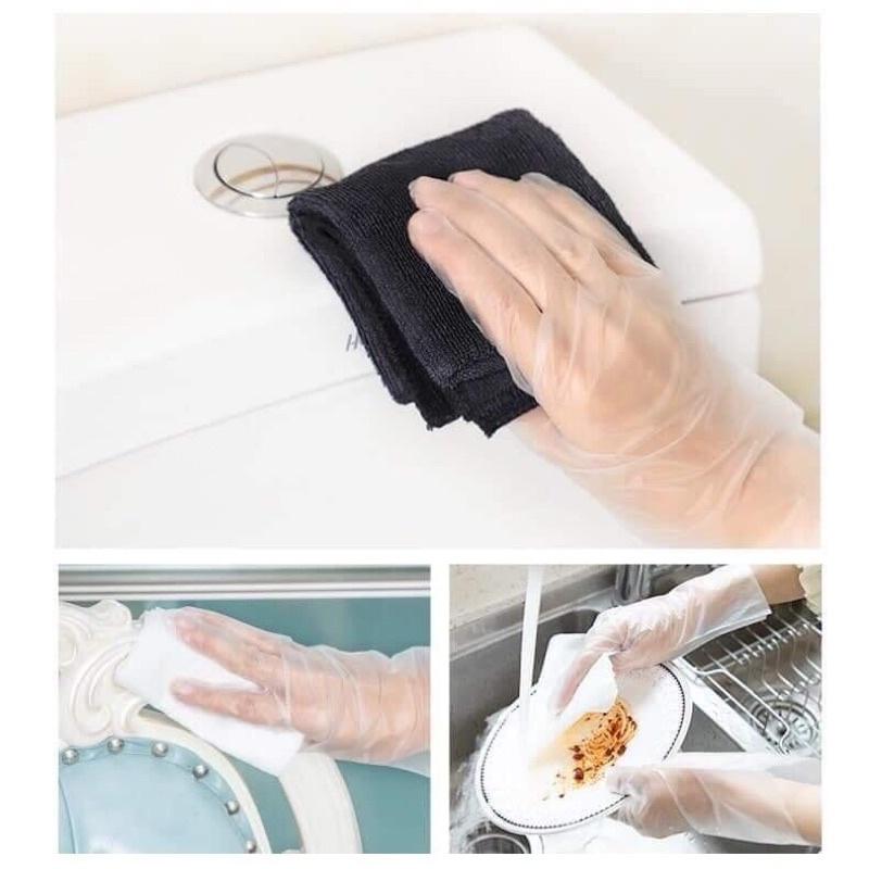 Găng tay siêu dày dùng 1 lần hộp 100c