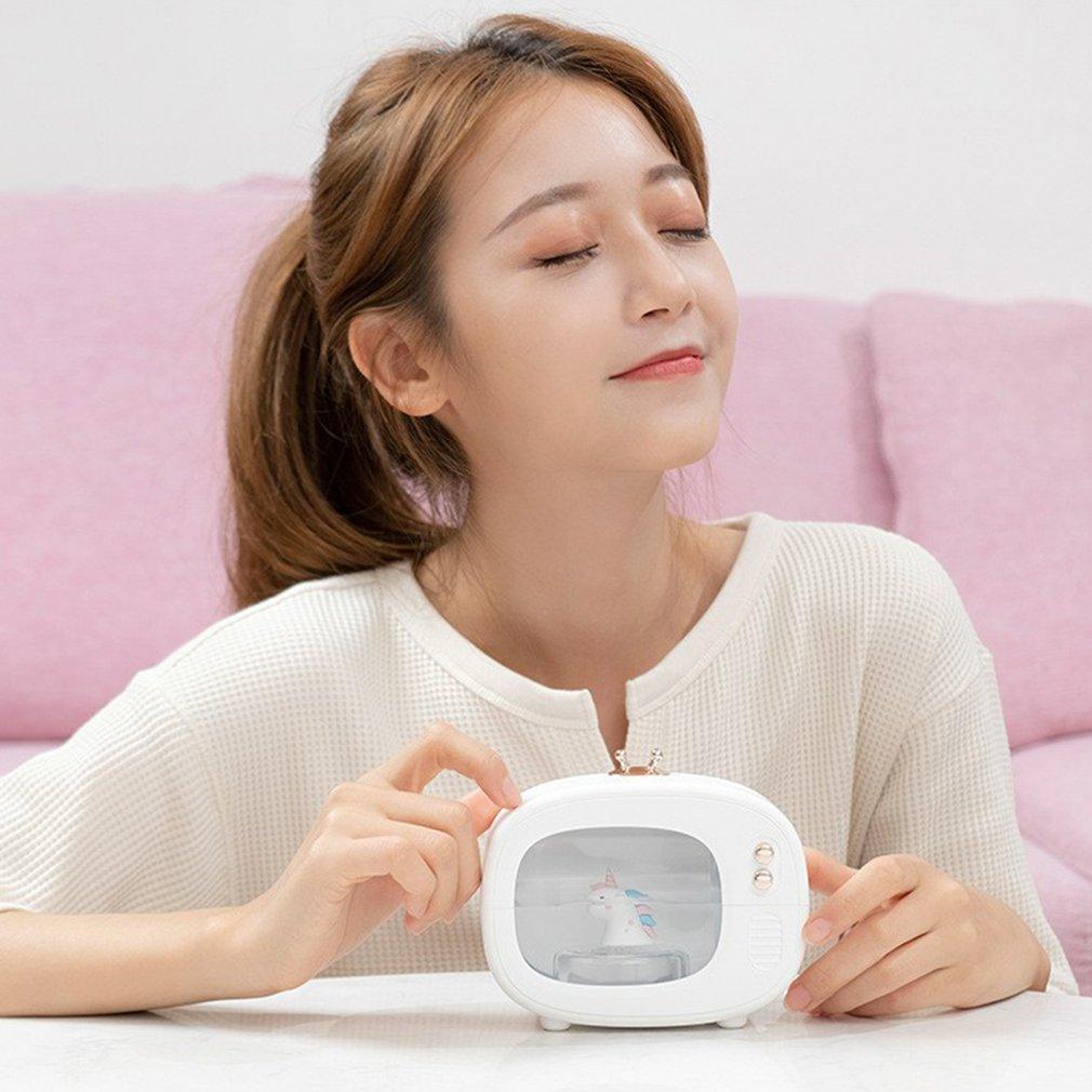 Thú Dễ Thương TV Máy Phun Sương Tạo Độ Ẩm USB Sạc Sáng Tạo Tắt Tiếng Xịt Nhà Phòng Ngủ Ký Túc Xá Thanh Lọc Không Khí