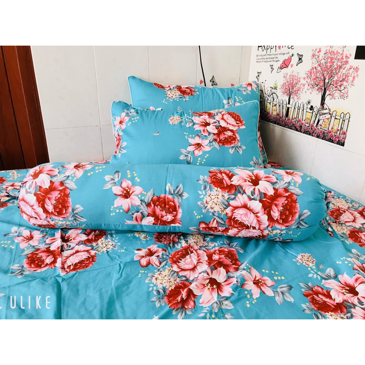 Áo Gối Ôm 35 x 100cm Cotton May Từ Vải Cotton Thắng Lợi Mẫu Hoa Nhiều Màu ( Giao màu sắc ngẫu nhiên )