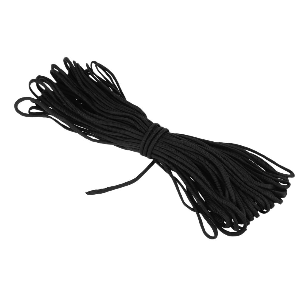 7 Strand Core Cord 300lb Paracord Parachute Rope Lanyard Black