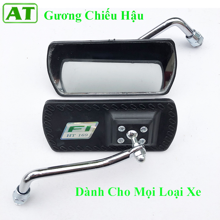 Gương Xe Máy Hình Chữ nhật, Gương Tay Tròn Dùng Cho Mọi Loại Xe