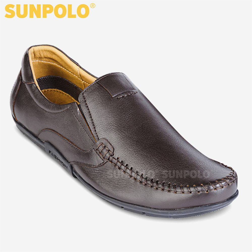 Giày Lười Nam Da Bò SUNPOLO SUKT2582N