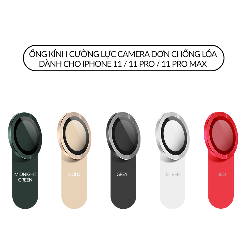 Ống Kính Cường Lực Camera Đơn Chống Lóa Dành Cho iPhone 11/ iPhone 11 Pro/ iPhone 11 Pro Max- Handtown- Hàng Chính Hãng