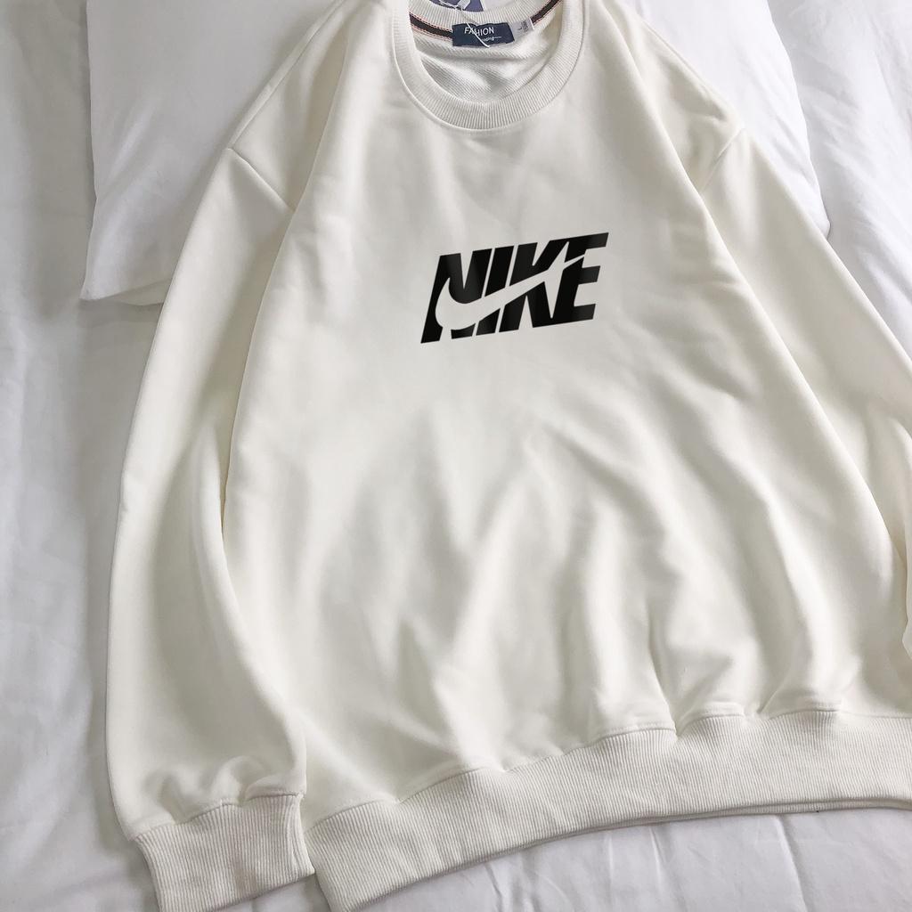 Áo Sweater nam nữ MEANSTORE nỉ da cá oversize Unisex form rộng Ulzzang Hàn Quốc chất mềm mịn - Trắng Kem