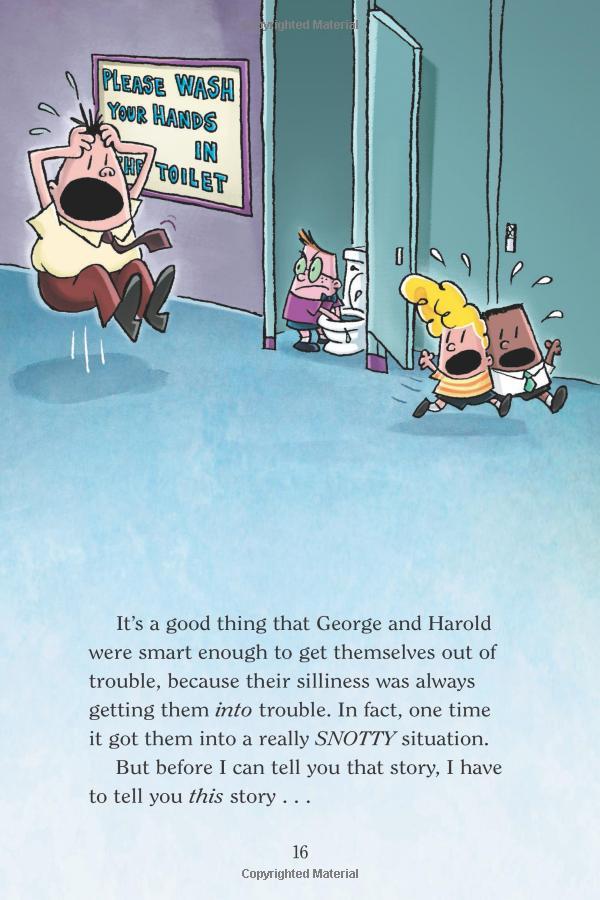 Sách Captain Underpants And The Big , Bad Battle Of The Bionic Booger Boy - Part 1: The Night Of The Nasty Nostril Nuggets (Captain Underpants Book 6)