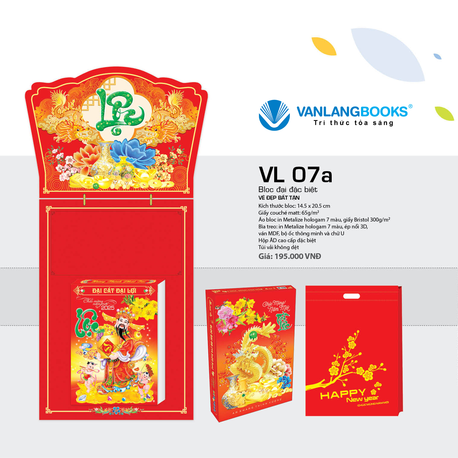 Lịch 2025 Bloc Đại Đặc Biệt - Vẻ Đẹp Bất Tận - VL07A - Lịch Văn Lang