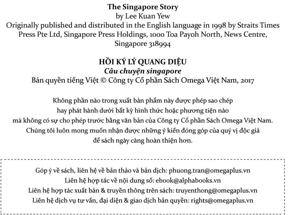 Hồi Ký Lý Quang Diệu - Câu Chuyện Singapore _AL