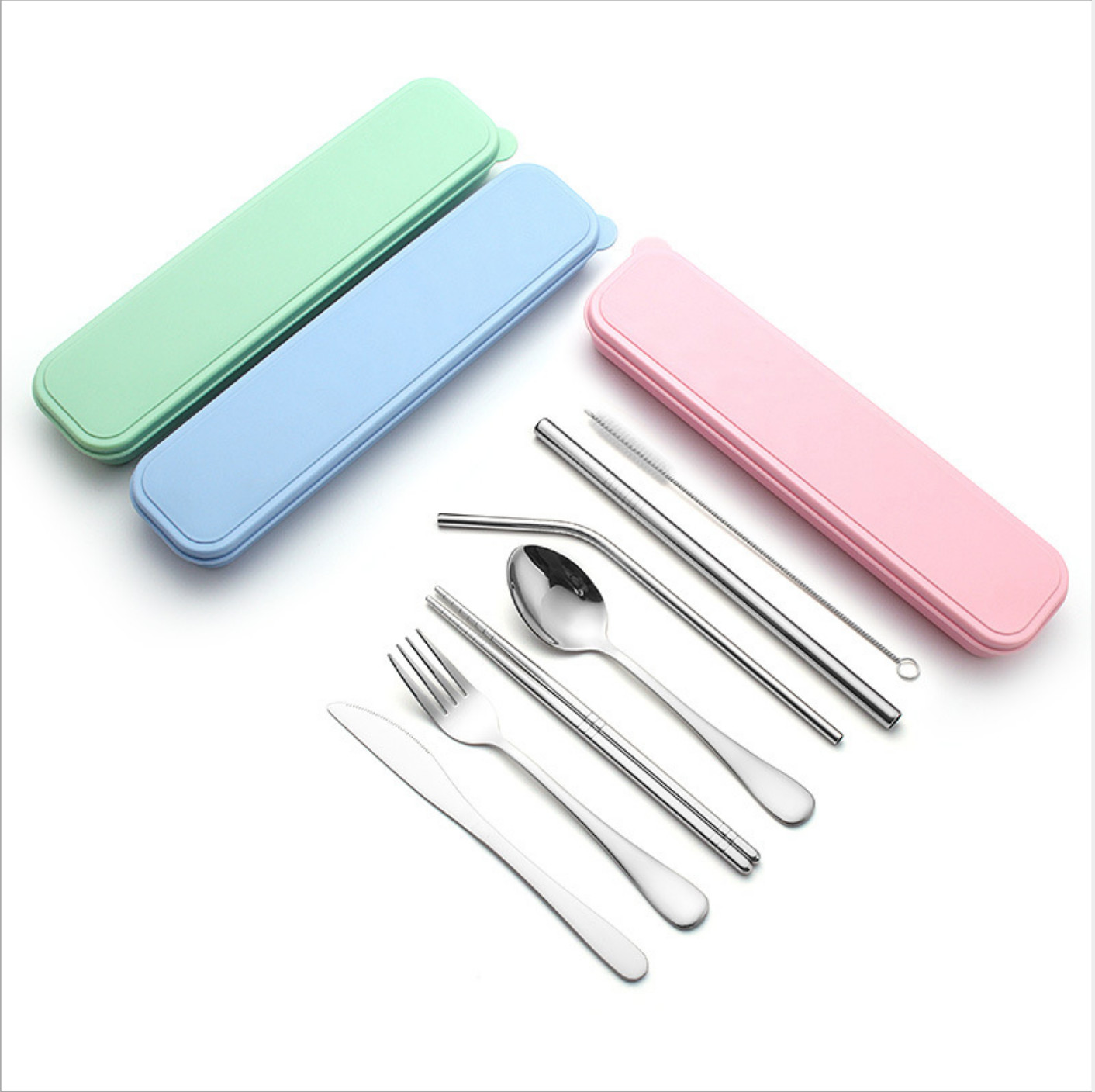 Bộ Dao Muỗng Nĩa Đũa và Ống Hút cá nhân