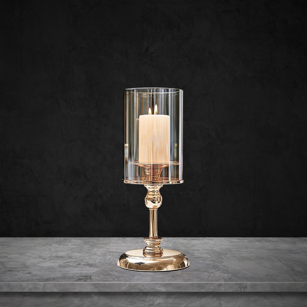 Glass Candle Stand Candlestick Candle Holder Table Living Room Decorations