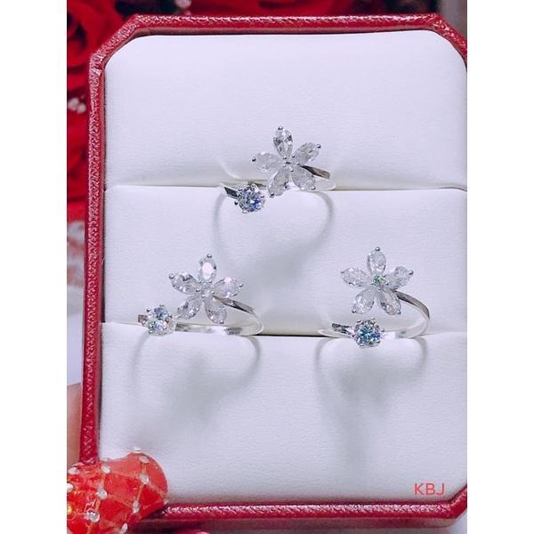 Nhẫn Bạc Hoa đá cho nữ. Hoa 5 cánh Freesize nhẹ nhàng lấp lánh Xinh đẹp cuốn hút - Nomi Shop Bạc Xinh
