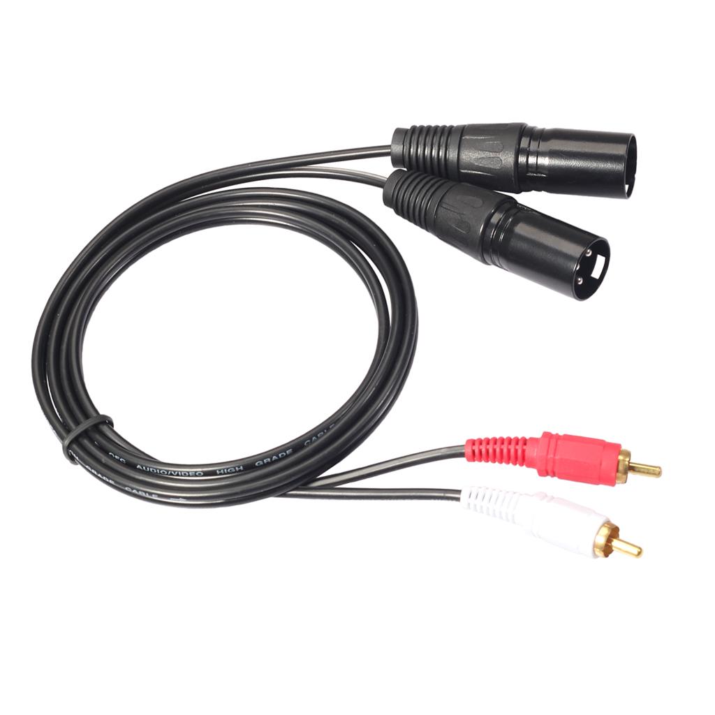 Dual RCA sang XLR Nam Cáp Dây cho Âm Thanh Stereo Âm Thanh Micro Phụ Kiện