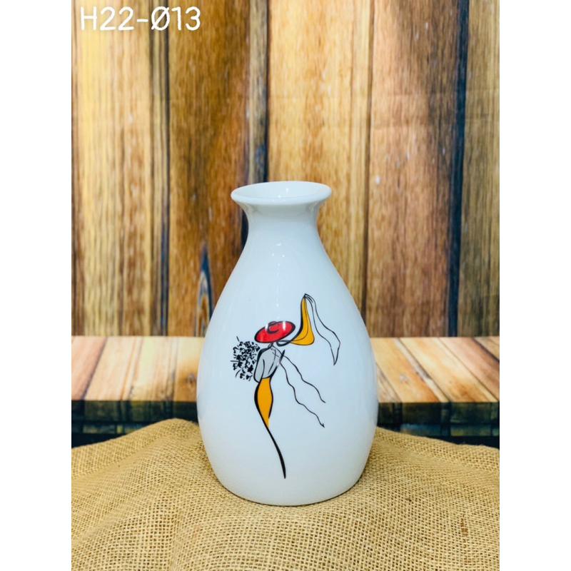 Mẫu bình Decor cắm hoa men sứ xương. Gốm sứ Bát Tràng.