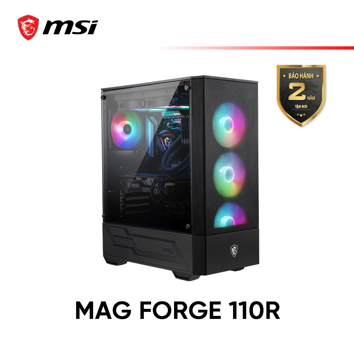 Vỏ Case máy tính MSI MAG FORGE 110R - Hàng chính hãng