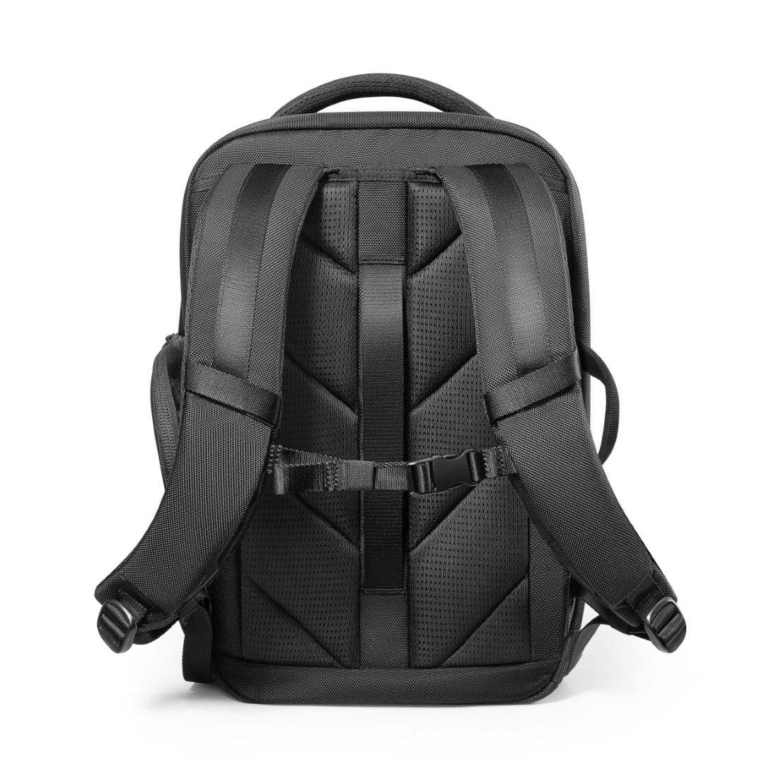 Balo TomToc X-Pac Techpack Black chứa được laptop 16 inch làm bằng vải buồm bền đẹp Hàng Chính Hãng