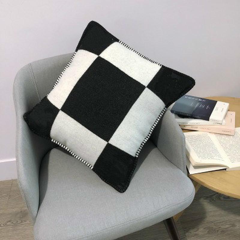 Sang Trọng H Đệm Cashmere Thiết Kế Bên Ngoài Vỏ Gối Mềm Mại Len Ném Vỏ Gối Trang Trí Nhà Gối Cho Phòng Khách